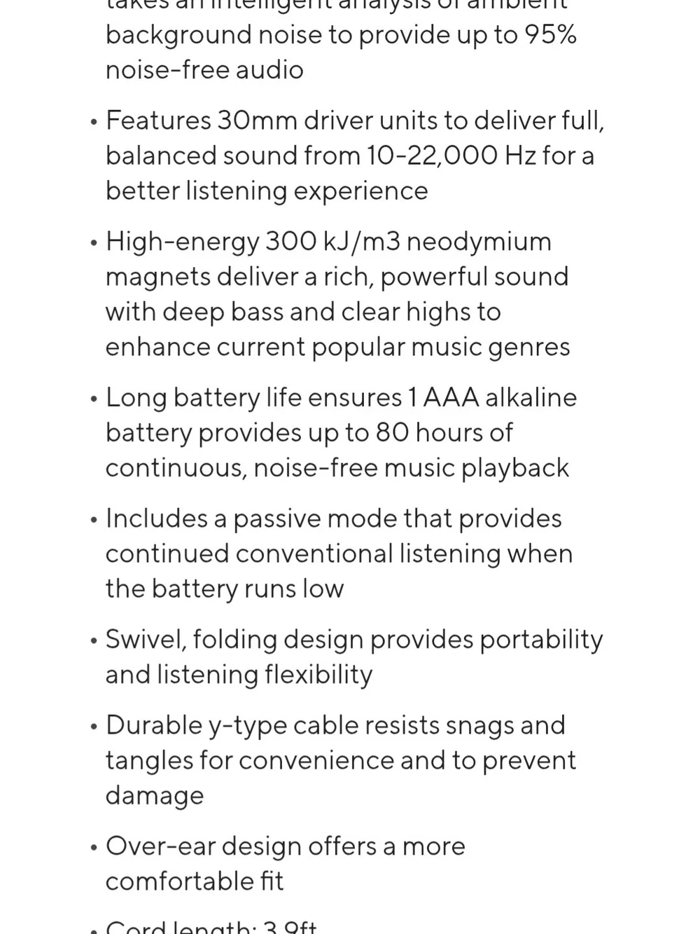 Sony Black Wired Over-Ear Headphones